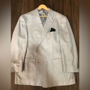 Hart Schaffner Marx Pearl Grey Cashmere sport coat 48R Beautiful Condition!